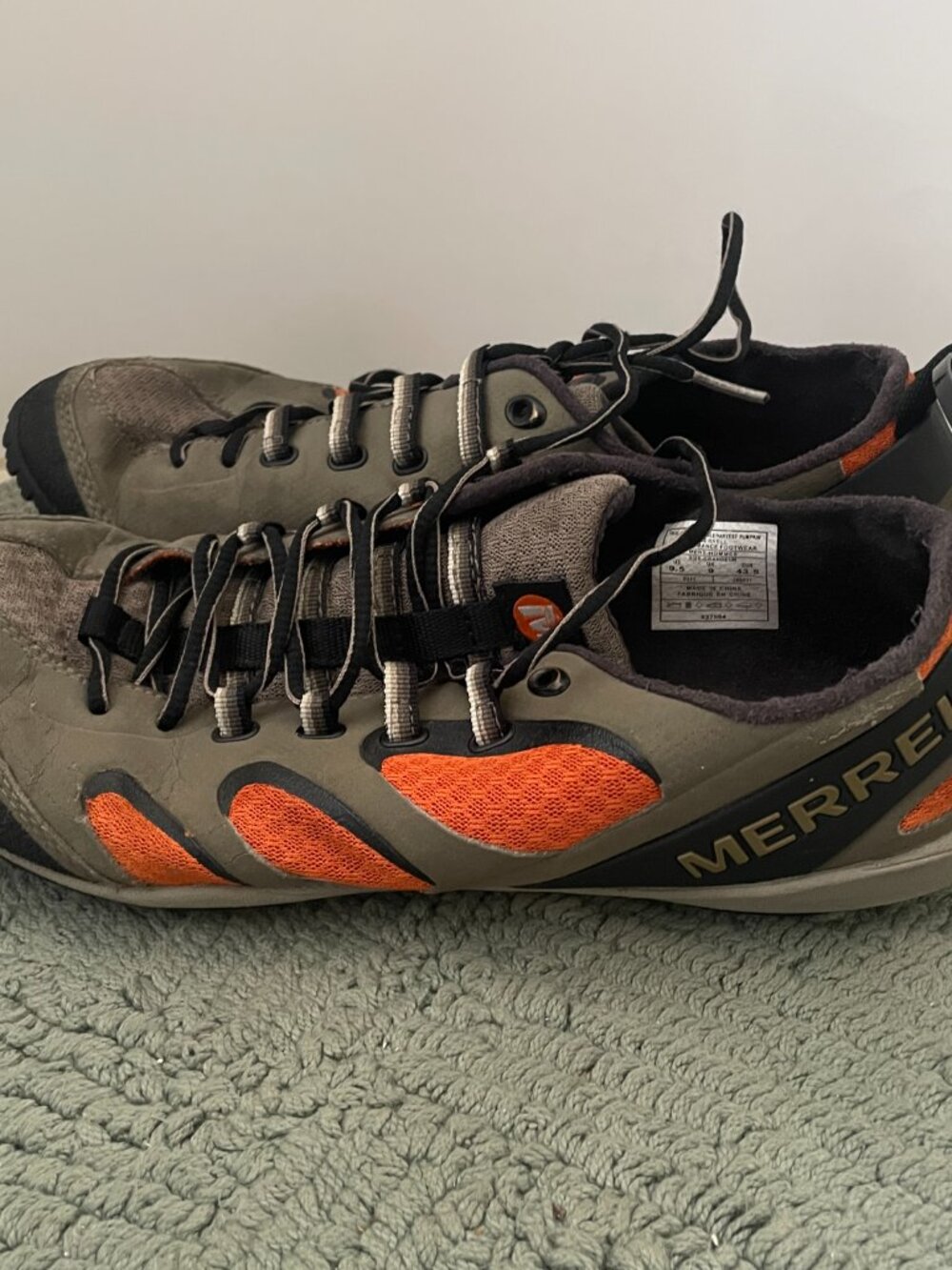 Merrell True Glove Barefoot Brindle and Harvest Pumpkin MENS 9.5 - Picture 3 of 8